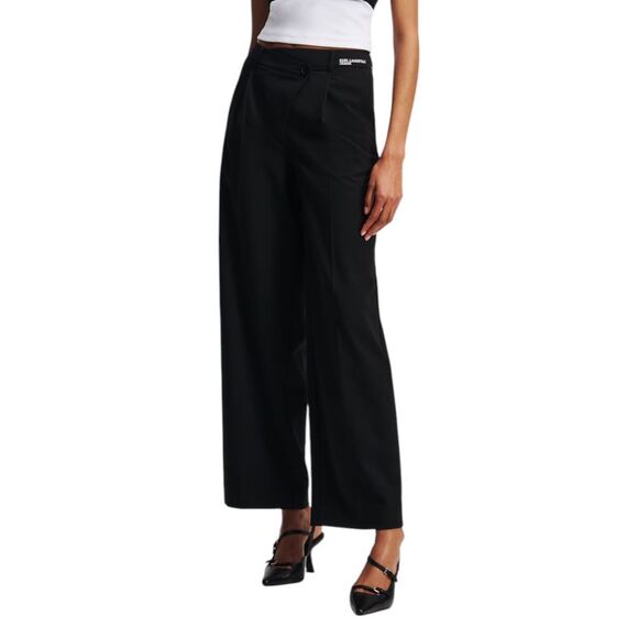 Karl Lagerfeld Jeans High Waist Wide Leg Pants Women black...